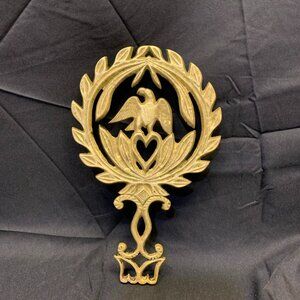 Vintage Virgina Metal Crafters Brass Eagle Hart Trivet.
